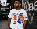 Knicks in Five Borough White Tee  ✨ Pre Order Only ✨ Ships August 24th